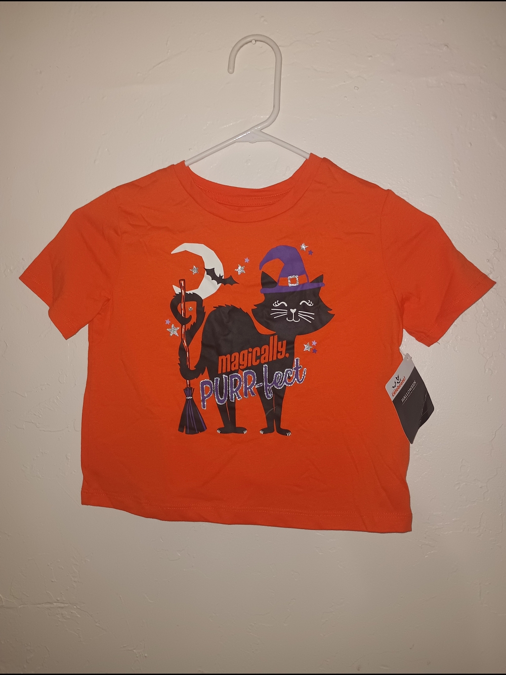 Celebrate! Halloween Girls' Cat Magically Purr-fect Shirt